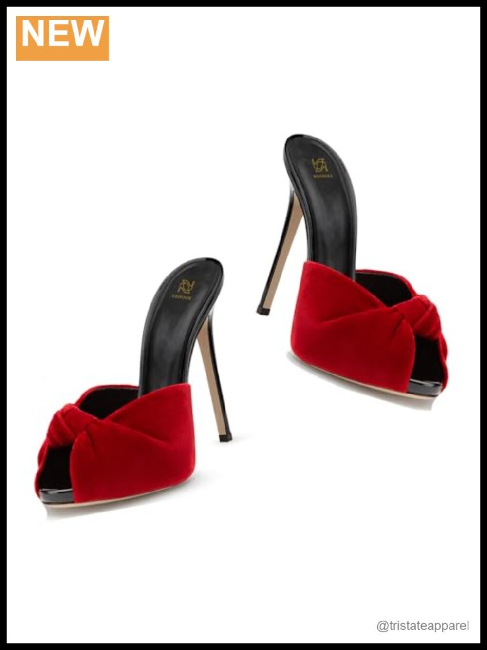 Velvet Bow Platform Heeled Mule Sandals Peep Toe Slip On Stilettos